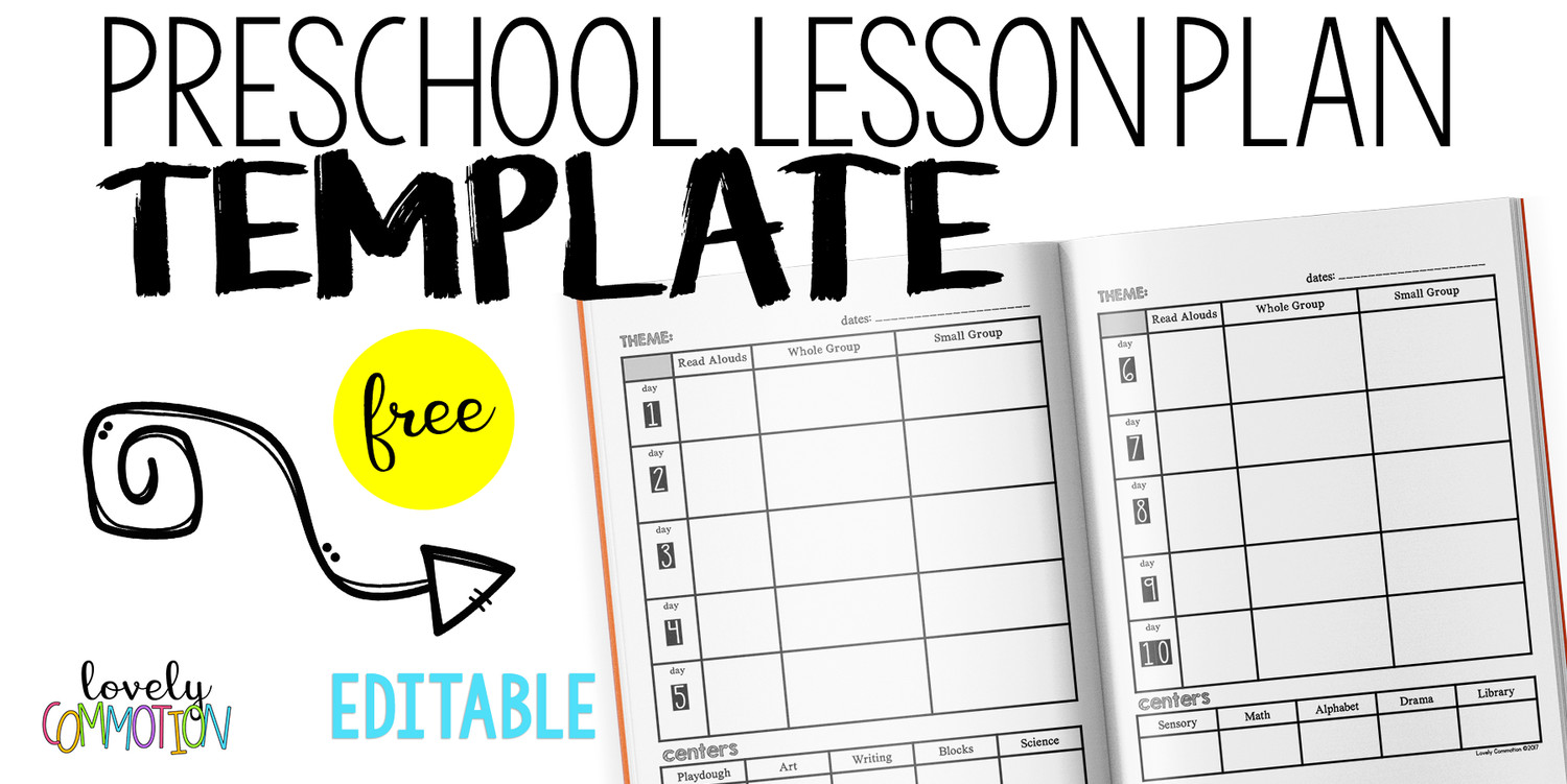 Free Printable Preschool Lesson Plans Easy and Free Preschool Lesson Plan Template — Lovely