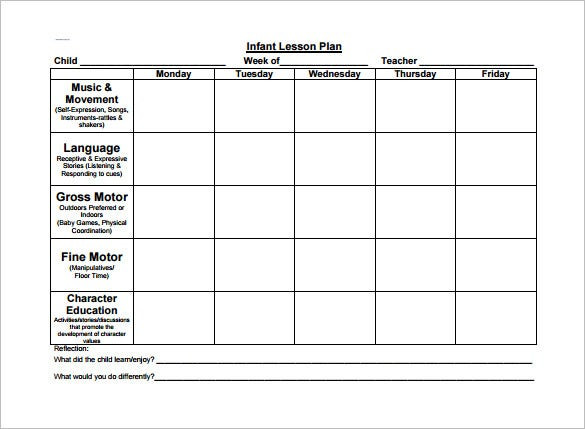 Free toddler Lesson Plans toddler Lesson Plan Template – 10 Free Word Excel Pdf