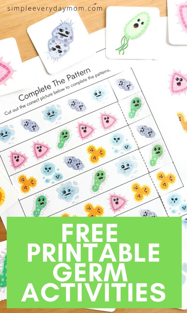 Germ Lesson Plans Free Germ Printables for Kids Preschool Activities