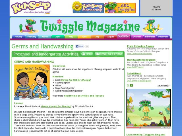 Germ Lesson Plans Germs and Handwashing Lesson Lesson Plan for Pre K