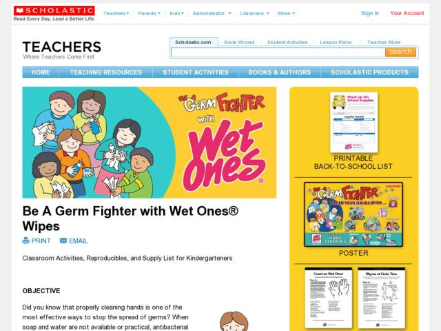 Germ Lesson Plans Germs and Microbes Lesson Plan for Kindergarten