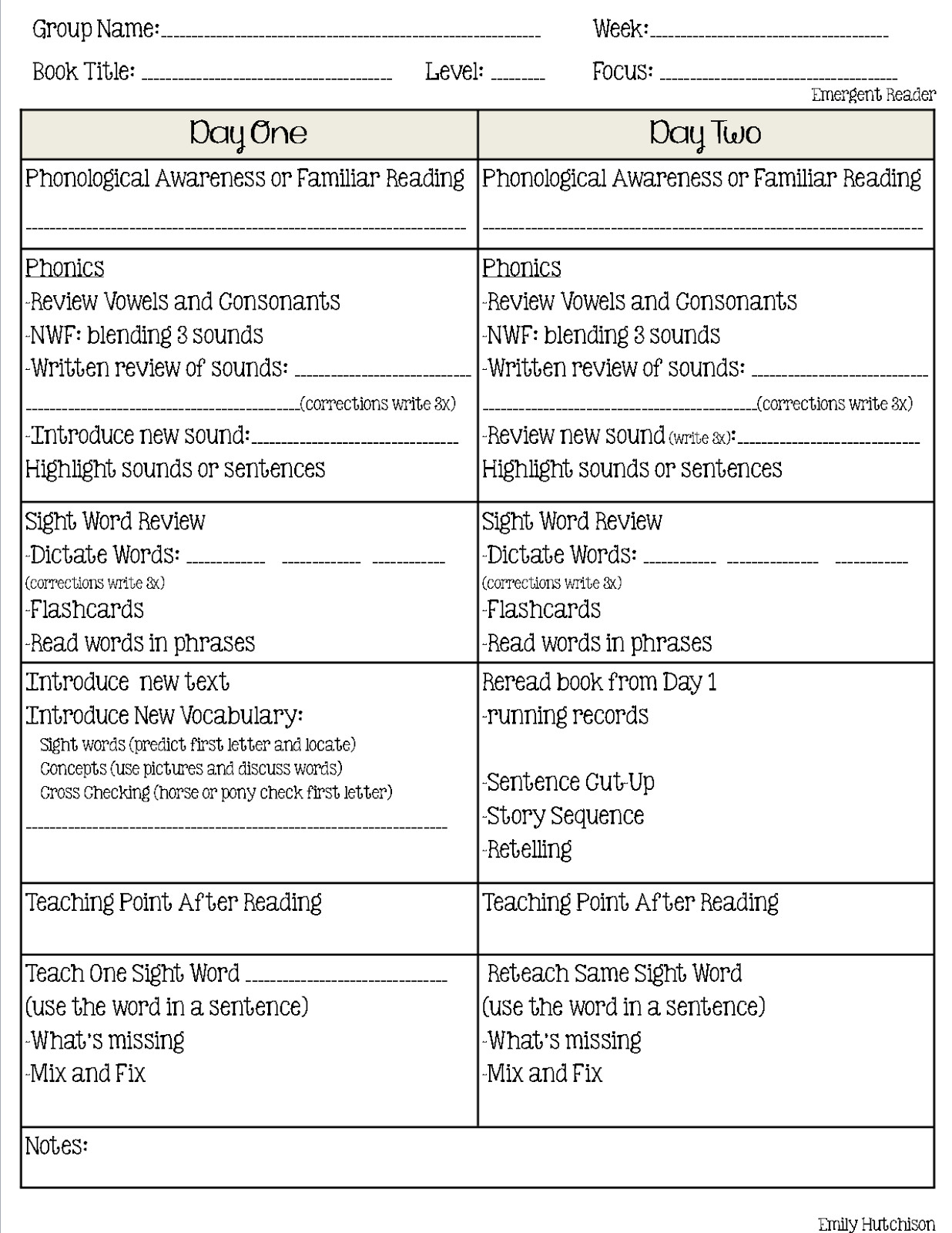 Guided Reading Lesson Plan Template Curious Firsties Guided Reading format A Second Look
