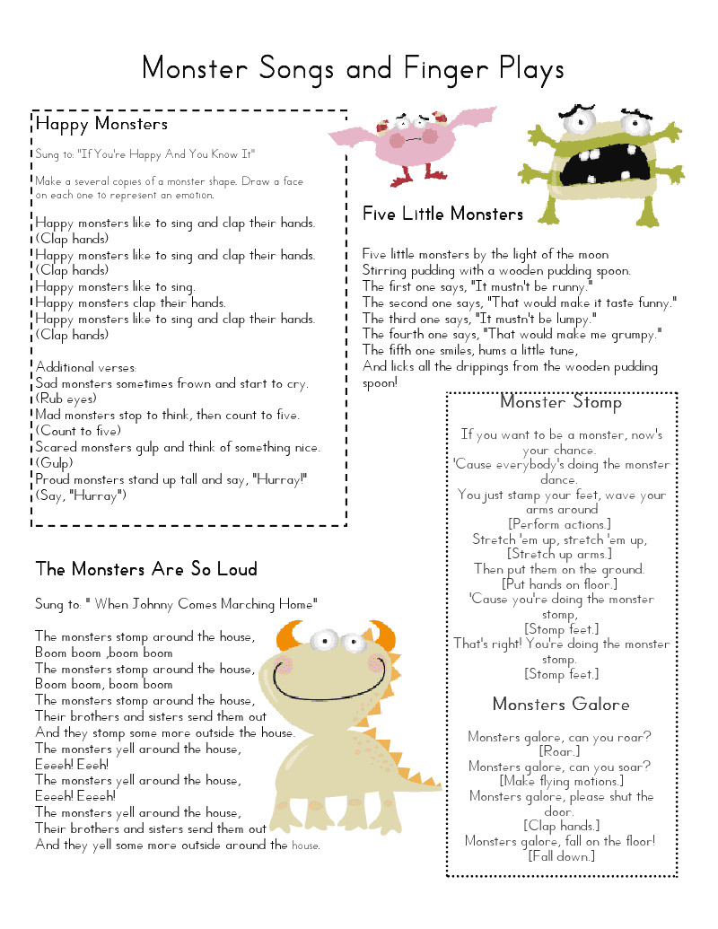 Halloween Lesson Plans for Preschool Monster Lesson Plan