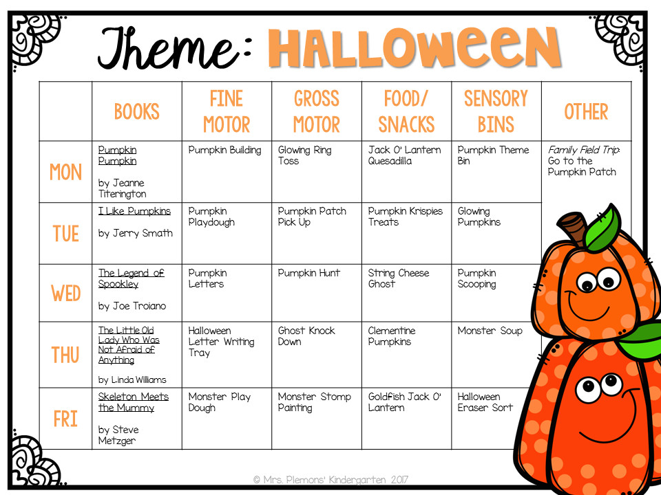 Halloween Lesson Plans tot School Halloween
