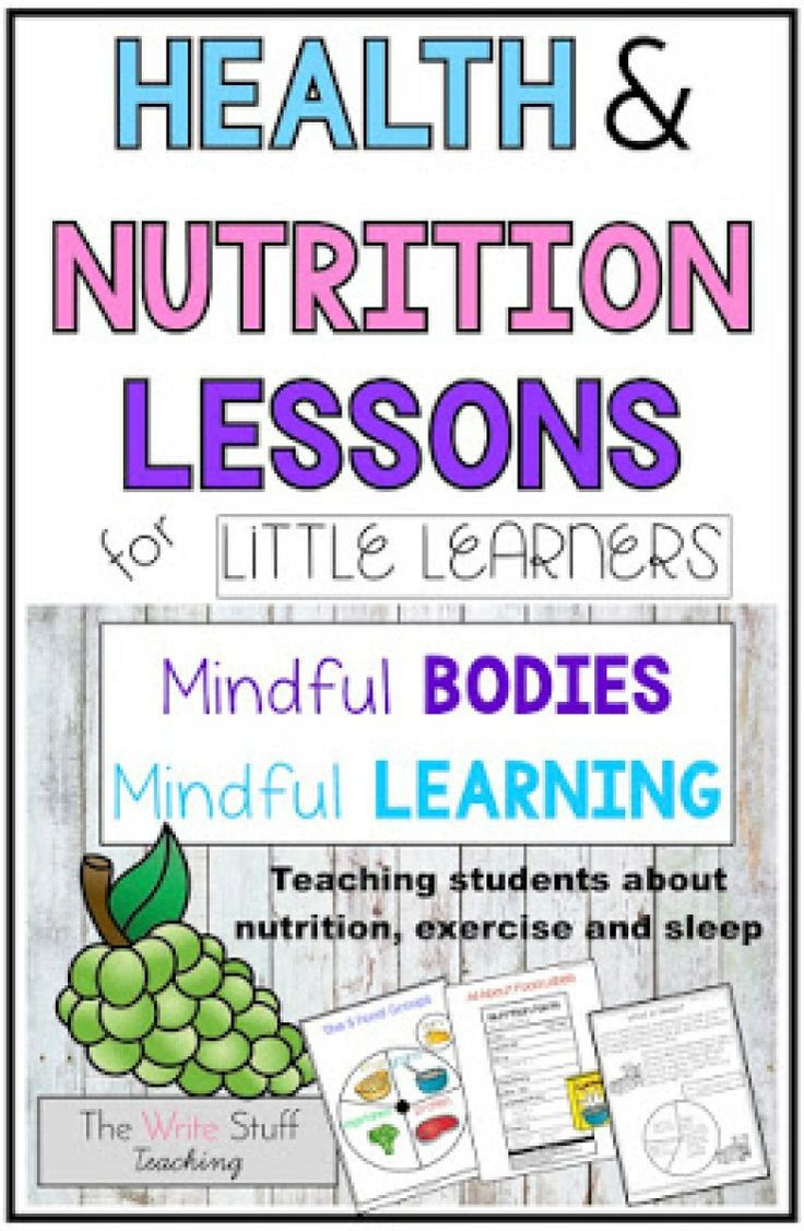 Health Lesson Plans for Elementary Health and Nutrition Lessons for Little Learners the