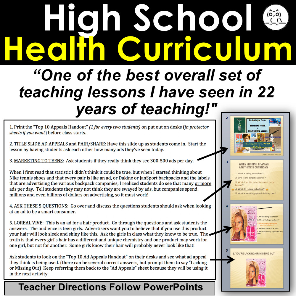High School Health Lesson Plans Free Health &amp; P E Lessons