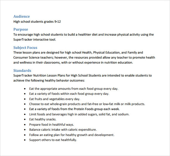 High School Health Lesson Plans High School Health Nutrition Unit Nutritionwalls