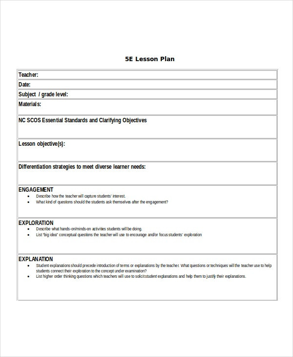 High School Lesson Plan Lesson Plan Template 17 Free Word Pdf Document