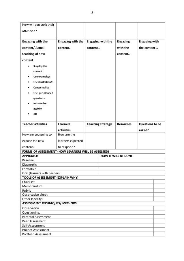 history lesson plan template