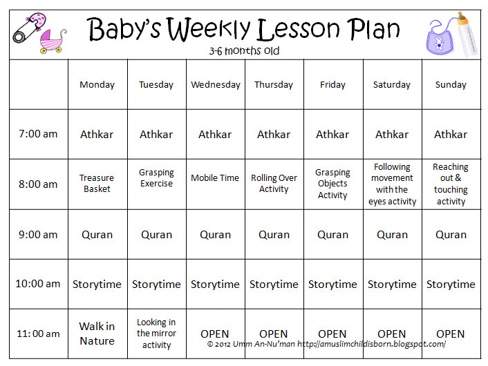 Infant Lesson Plans Homeschooling Infants and Young toddlers