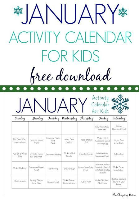 January Lesson Plans for Preschool 31 January Activities &amp; Crafts for Kids Free Activity