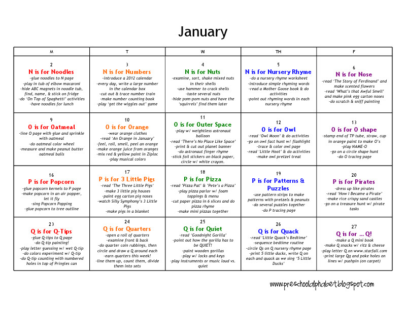 January Lesson Plans for toddlers Preschool January Pdf Google Drive