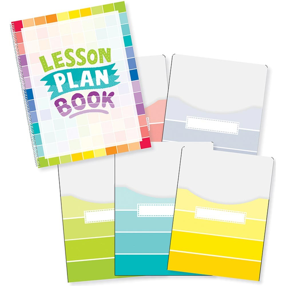 Lesson Plan Book Painted Palette Lesson Plan Book &amp; 9x12 Library Pckt