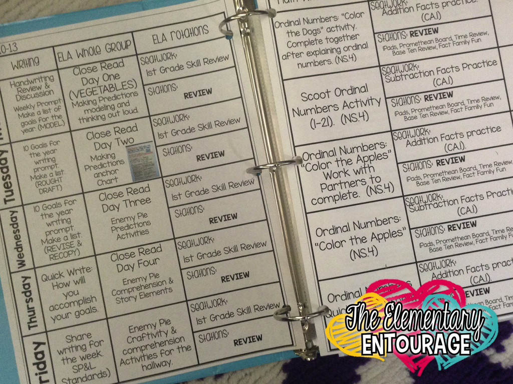 Lesson Plan Book the Elementary Entourage My Lesson Planning Style