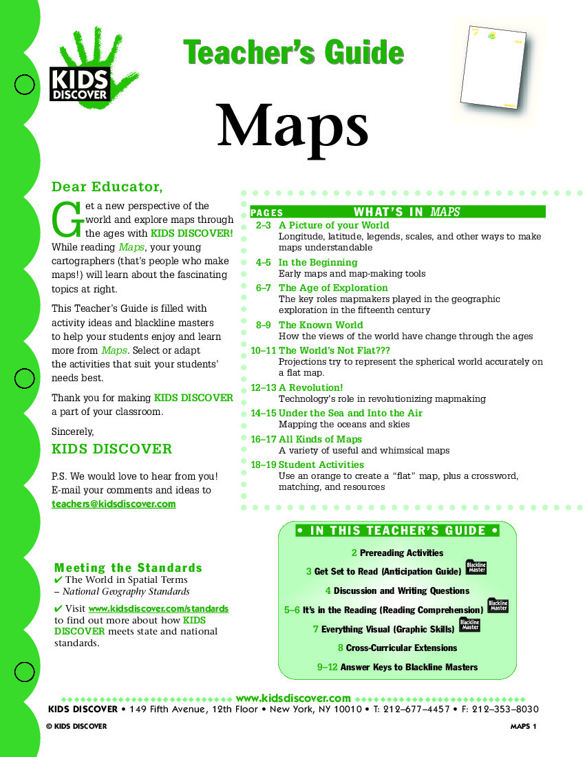 Lesson Plan for Kids Maps Kids Discover