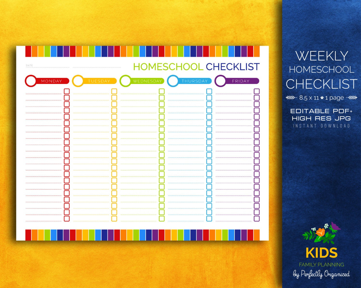 Lesson Plan for Kids Weekly Homeschool Checklist Homeschool Lesson Plan Kids