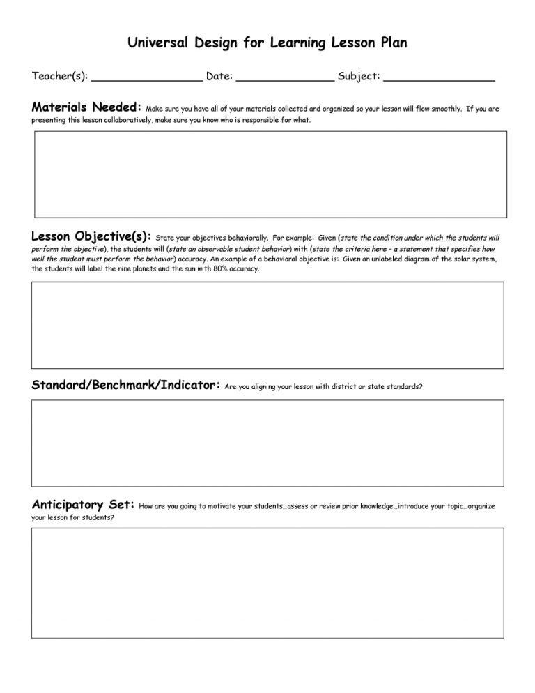 Lesson Plan Images Free Lesson Plan Templates Word Pdf Template Section