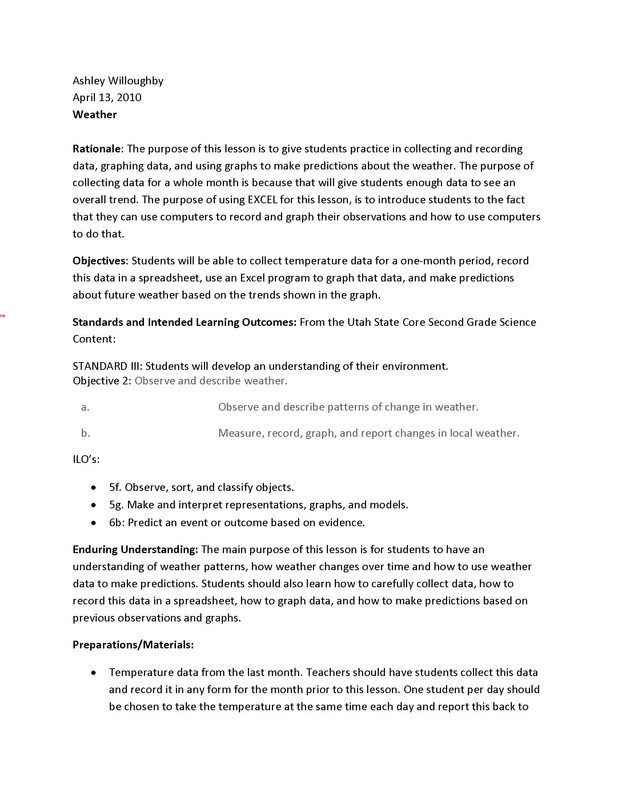 Lesson Plan Rationale Rationale for Lesson Plan Example