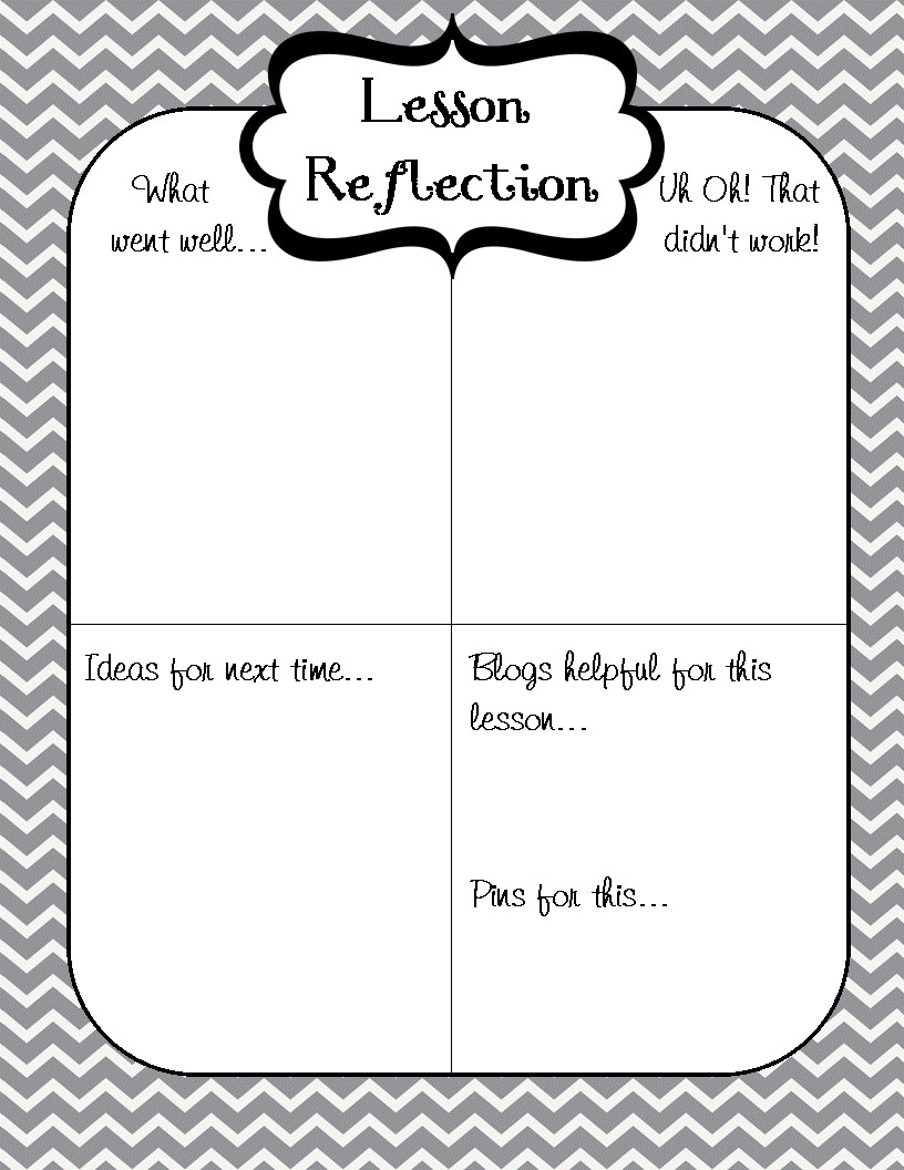 Lesson Plan Reflection Awesome Idea Lesson Plan Reflection Keep these with Each