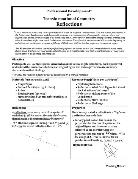 Lesson Plan Reflection Reflections Lesson Plan for 9th 10th Grade