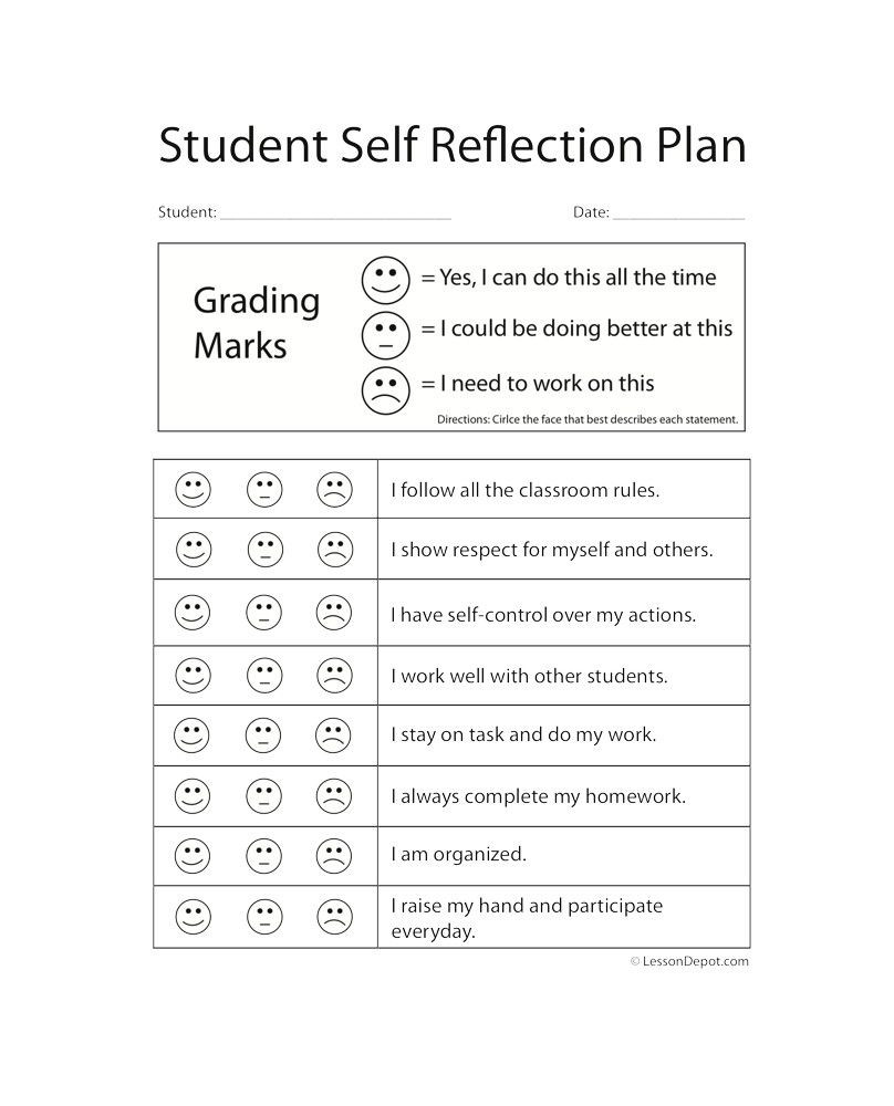 Lesson Plan Reflection Student Reflection Lesson Plan Template