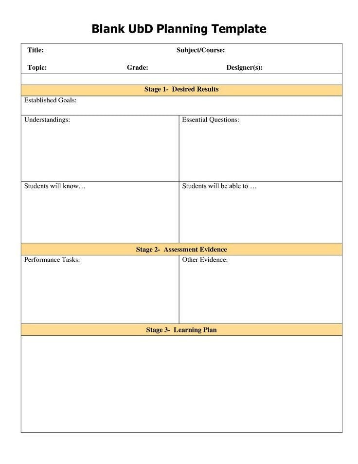 Lesson Plan Template Doc Image Result for Ubd Template Google Doc