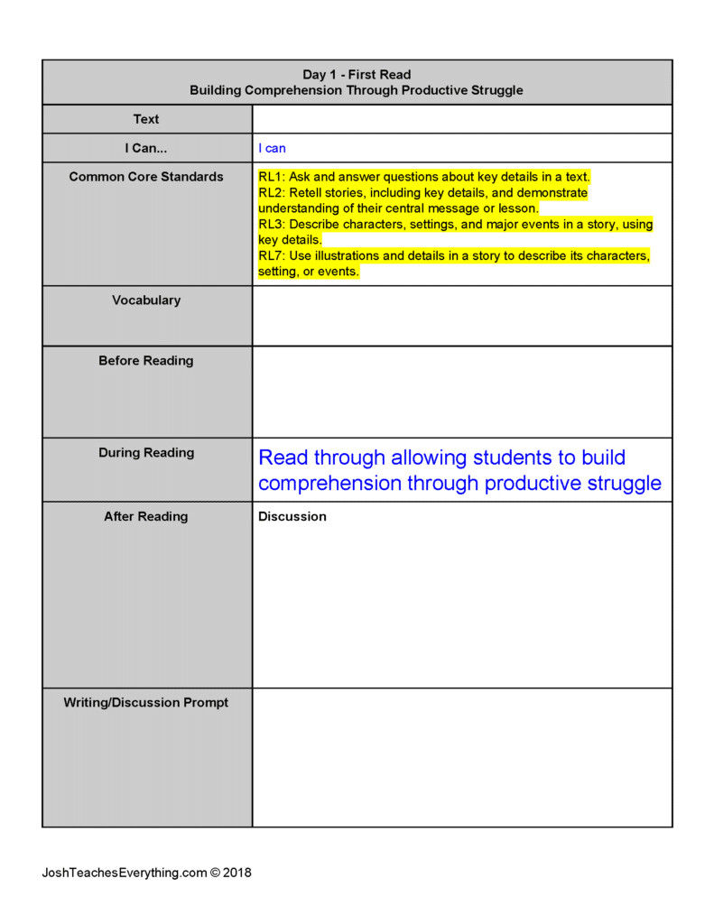 Lesson Plan Template Google Docs How to Use Google In Your Read Aloud Lesson Plans Google
