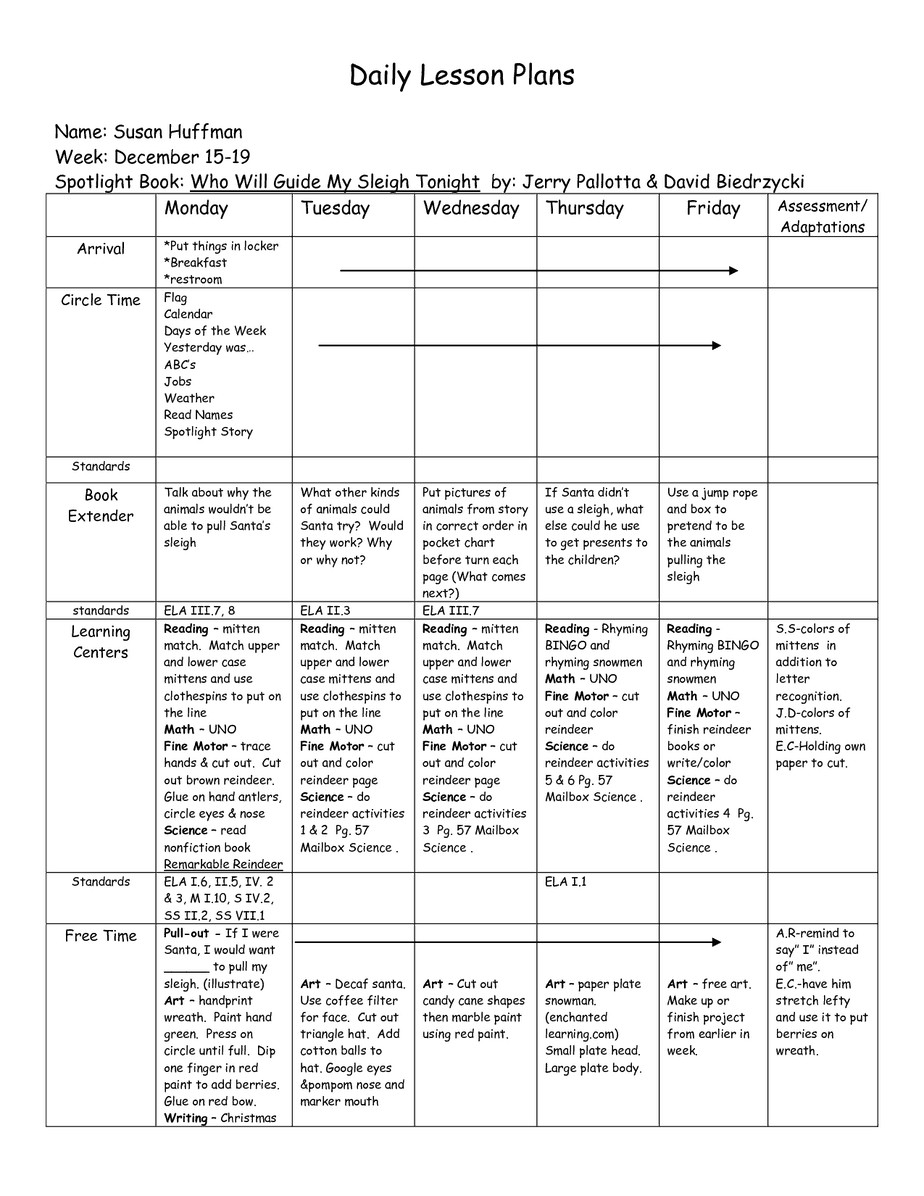 Lesson Plan Template Word 41 Free Lesson Plan Templates In Word Excel Pdf