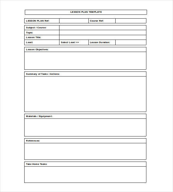 Lesson Plan Template Word Editable Blank Lesson Plan Template 16 Free Pdf Excel Word