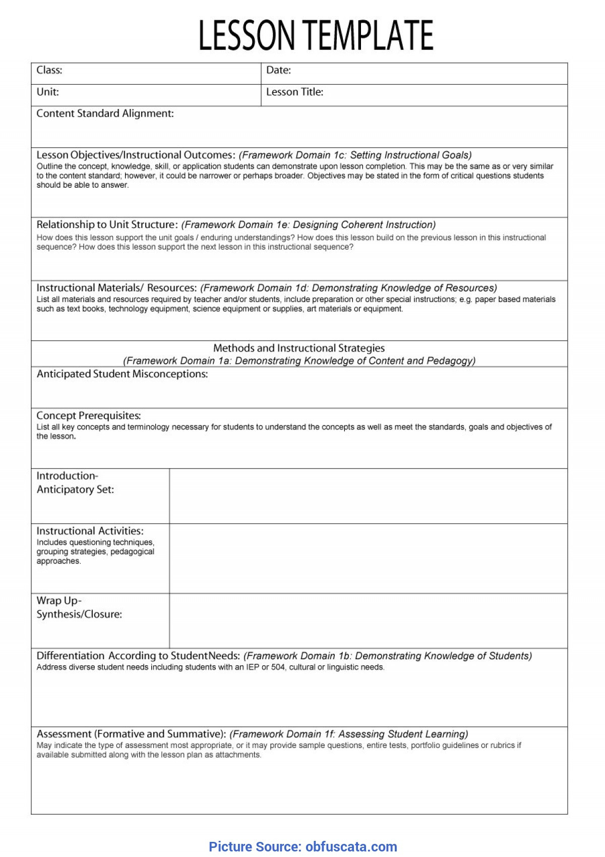 Lesson Plan Websites Typical Simple Blank Lesson Plan Template Basic Lesson