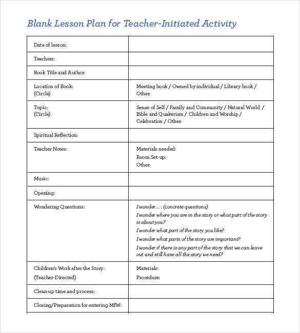 Lesson Plans for Teachers Pdf 59 Lesson Plan Templates Pdf Doc Excel