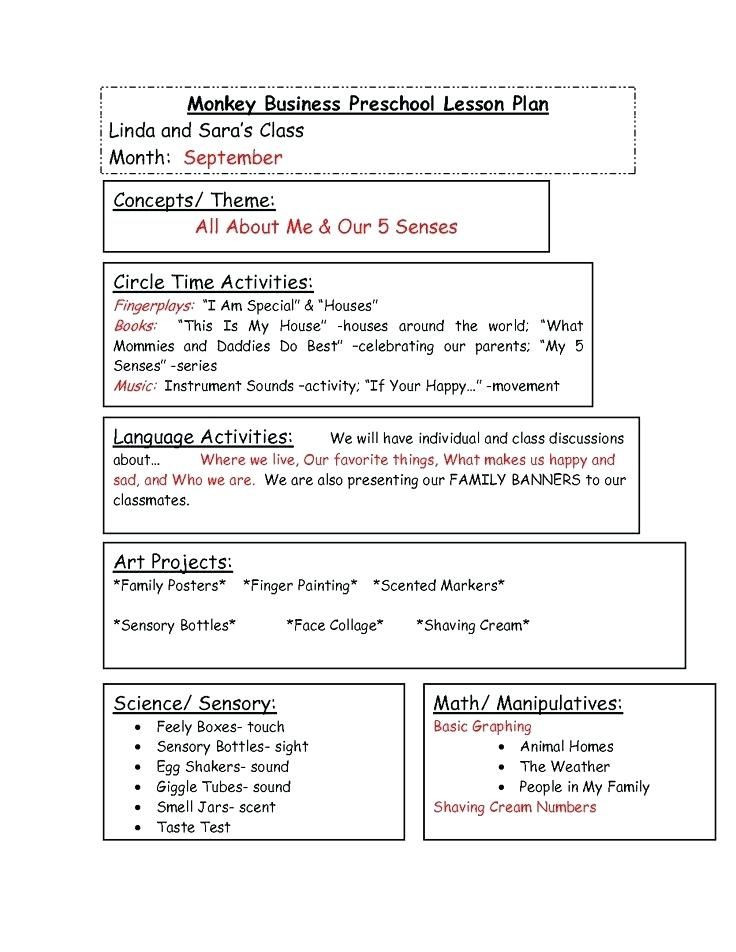 Lesson Plans that Work Scope Of Work Template Pre K Weekly Lesson Plan Free theme