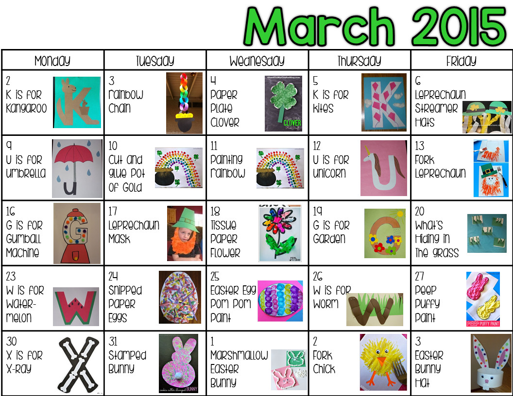 March Lesson Plans for Preschool March Art Plans and A Winner with Images