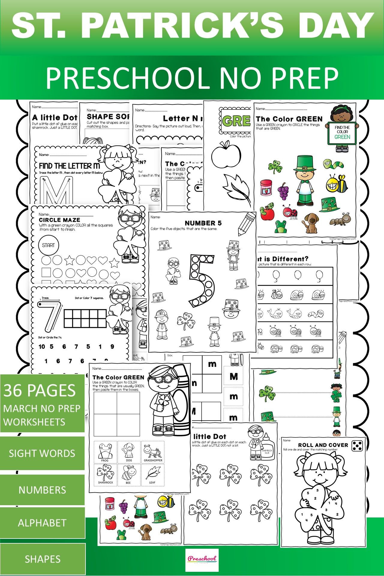 March Lesson Plans for Preschool March Preschool Packet In 2020
