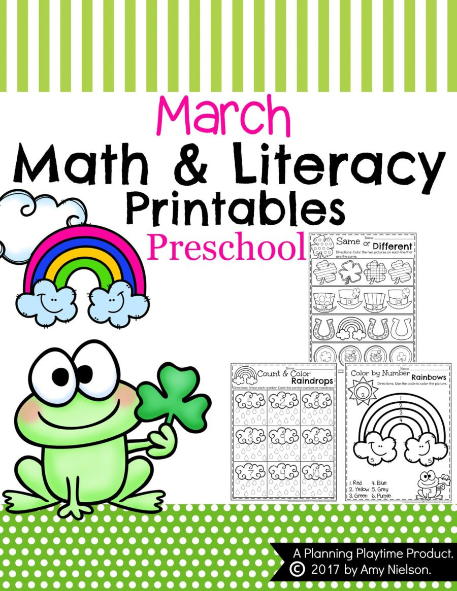 March Lesson Plans for Preschool March Preschool Worksheets Planning Playtime