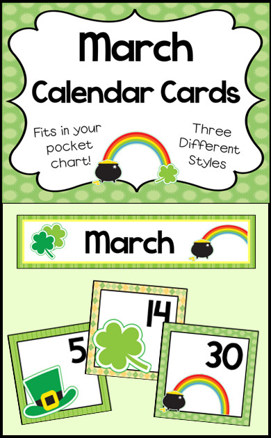 March Lesson Plans for Preschool Number Cards for Your March Calendar Fit In Your Pocket