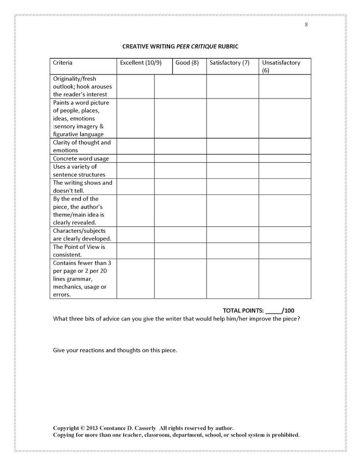 Middle School English Lesson Plans Writingassessmentsand Rubrics Page 08 1 237×1 600