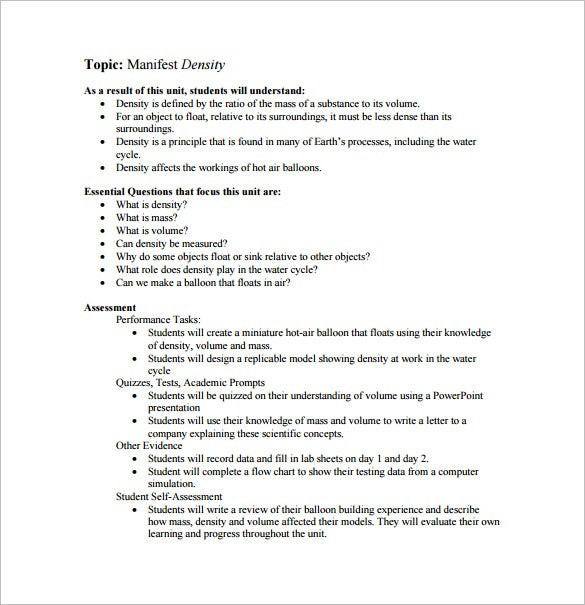 Middle School Lesson Plan Template Middle School Lesson Plan Template 8 Free Pdf Word