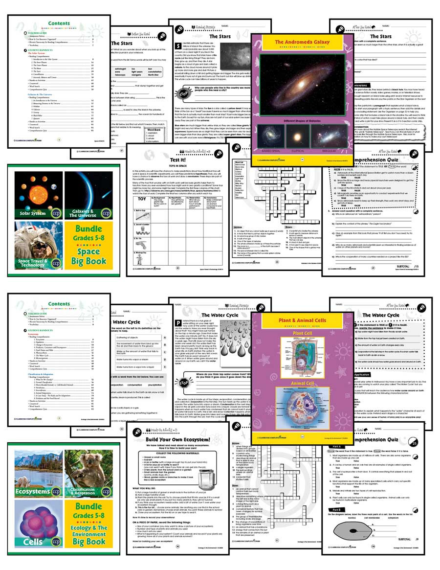Middle School Science Lesson Plans Middle School Science Bundle Grades 5 to 8 Print Book