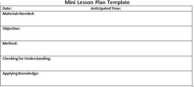 Mini Lesson Plan Template 20 Lesson Plan Templates Free Download [word Excel Pdf]
