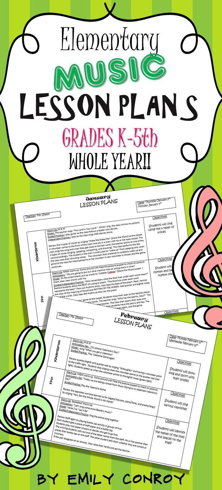 Music Lesson Plans for Preschool Elementary Music Lessons Plans these Plans are Creative
