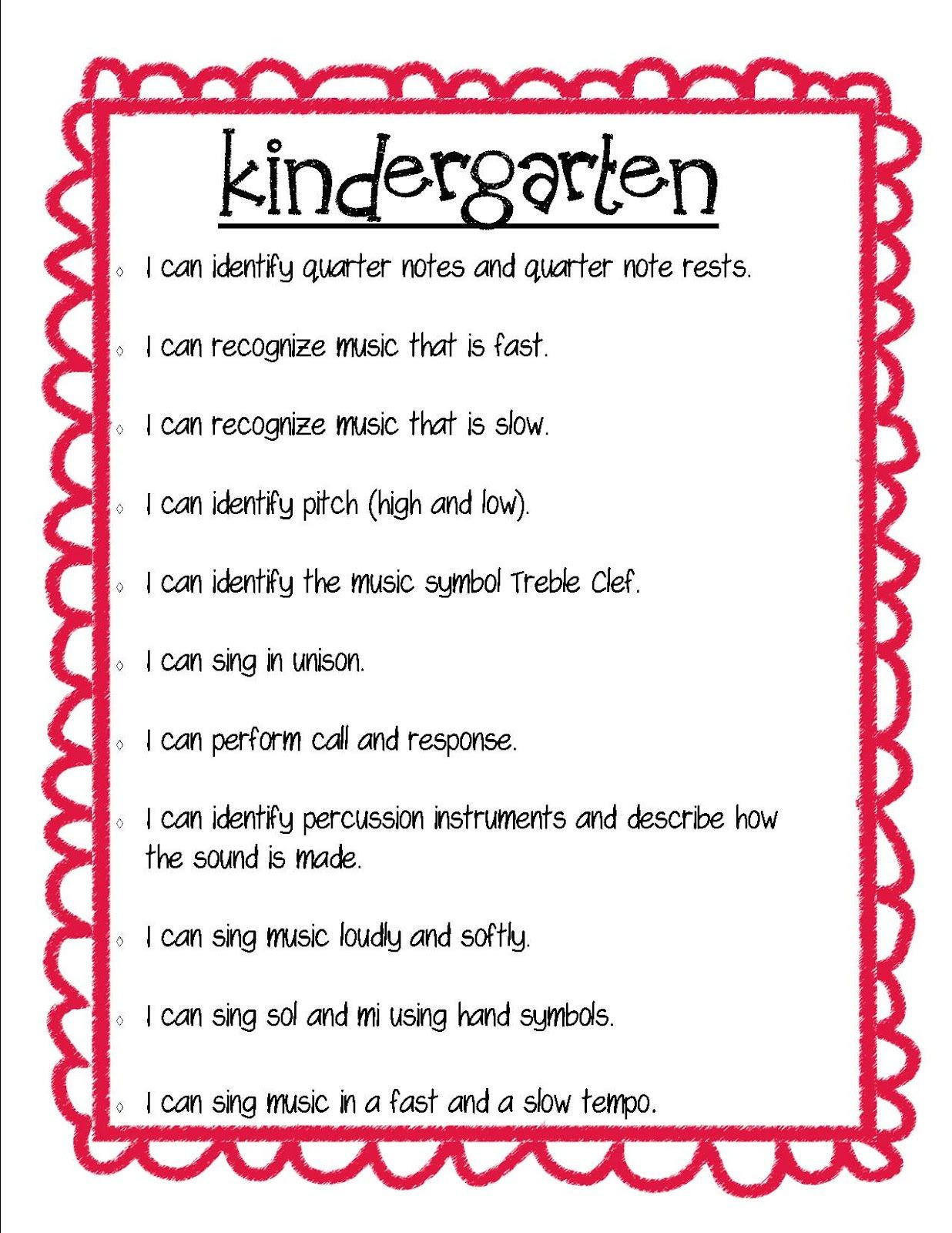 Music Lesson Plans for Preschool Kindergarten First Grade