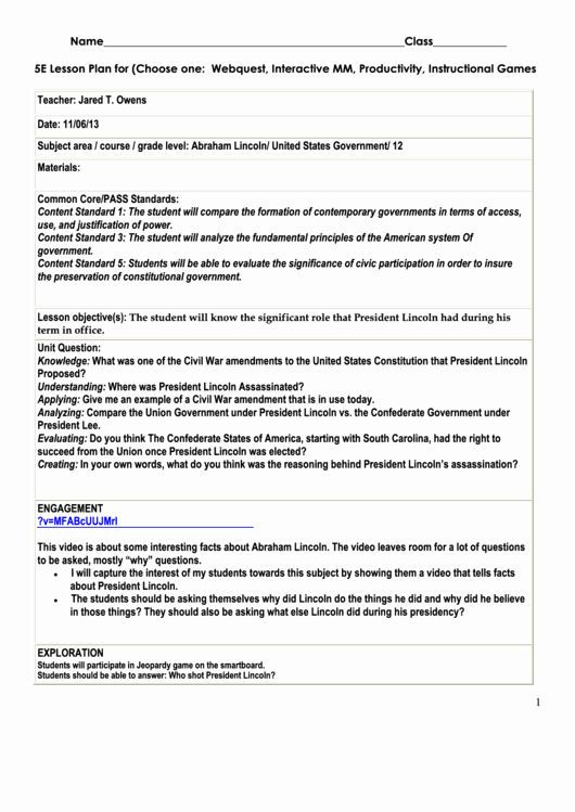 Ngss Lesson Plans Ngss Lesson Plan Template New top 6 5e Lesson Plan