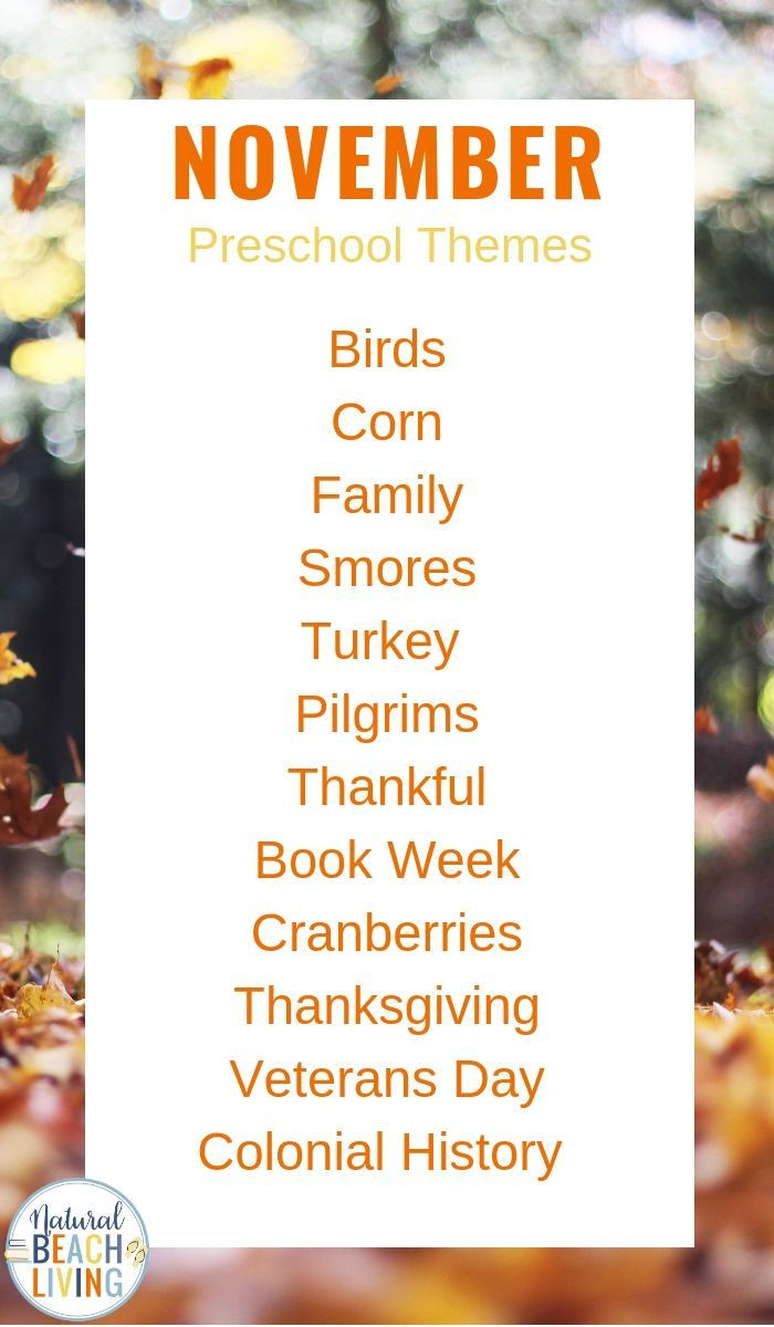 November Lesson Plan themes 15 November Preschool themes with Lesson Plans and