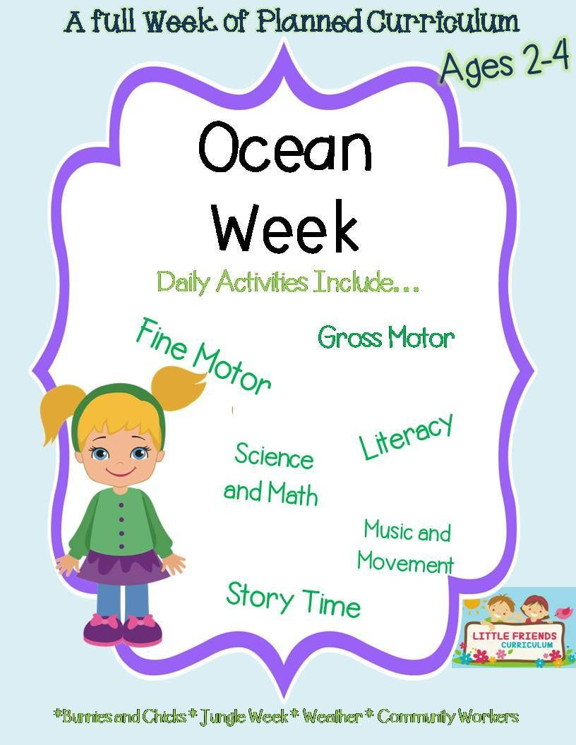 Ocean Lesson Plans Preschool Lesson Plan Ideas for Ocean theme with Daily