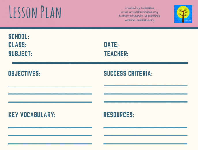 Online Lesson Plans for Teachers 13 Free Lesson Plan Templates for Teachers