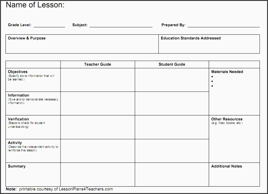 Online Lesson Plans for Teachers 9 Free Lesson Planner Template Line Sampletemplatess