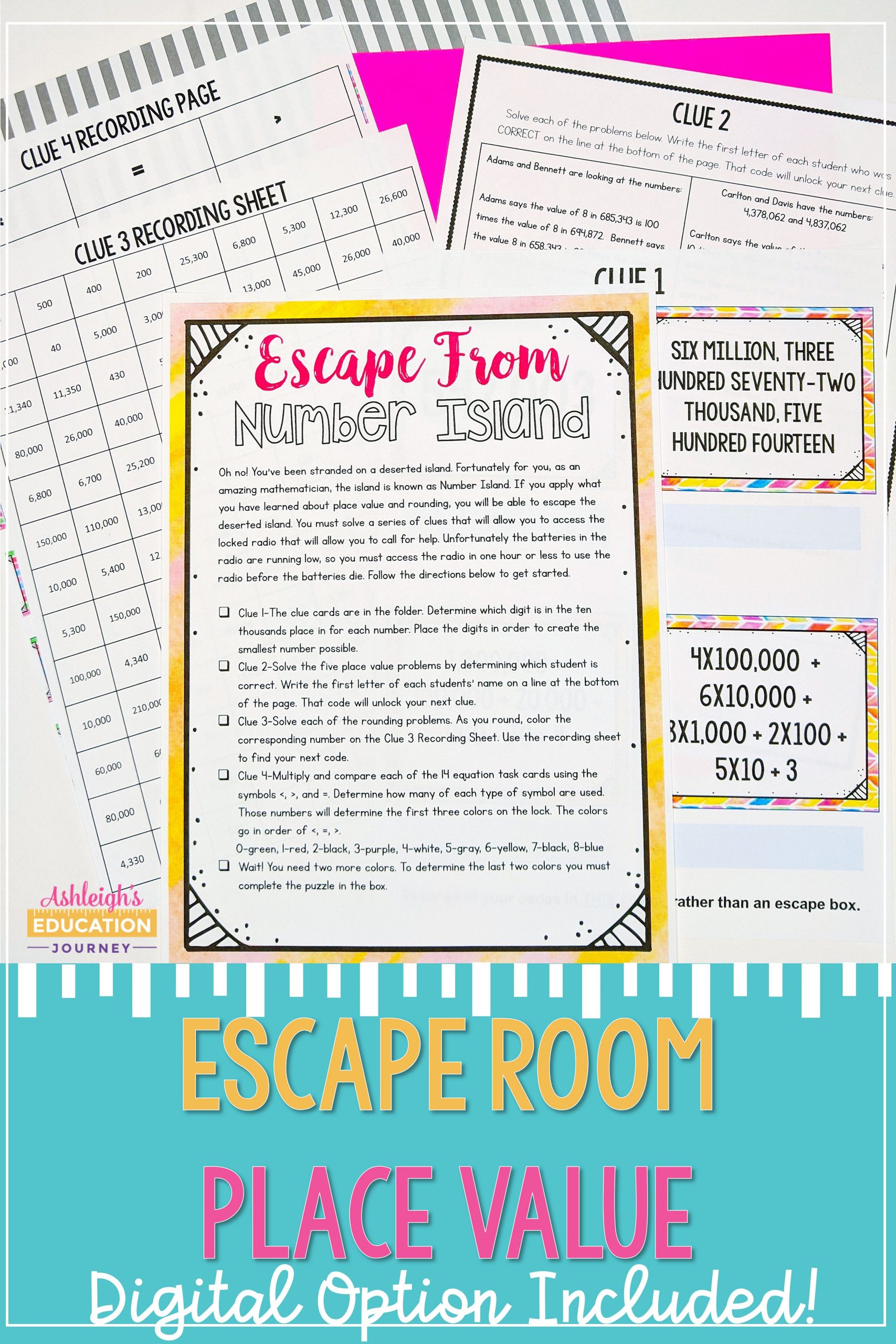Place Value Lesson Plan Escape From Number island A Place Value Breakout Project