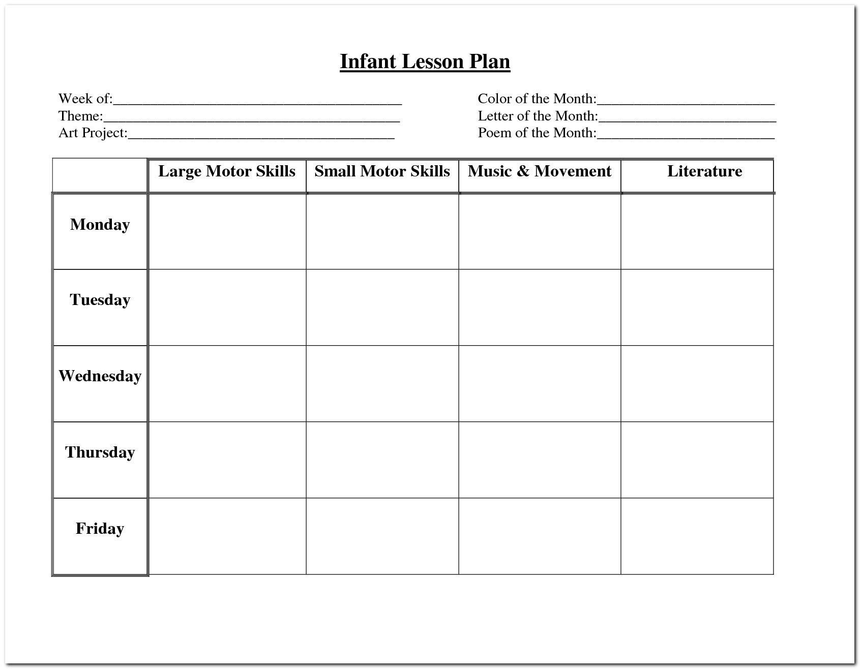 Preschool Daily Lesson Plan Unique Weekly Lesson Plan Templates Exceltemplate Xls