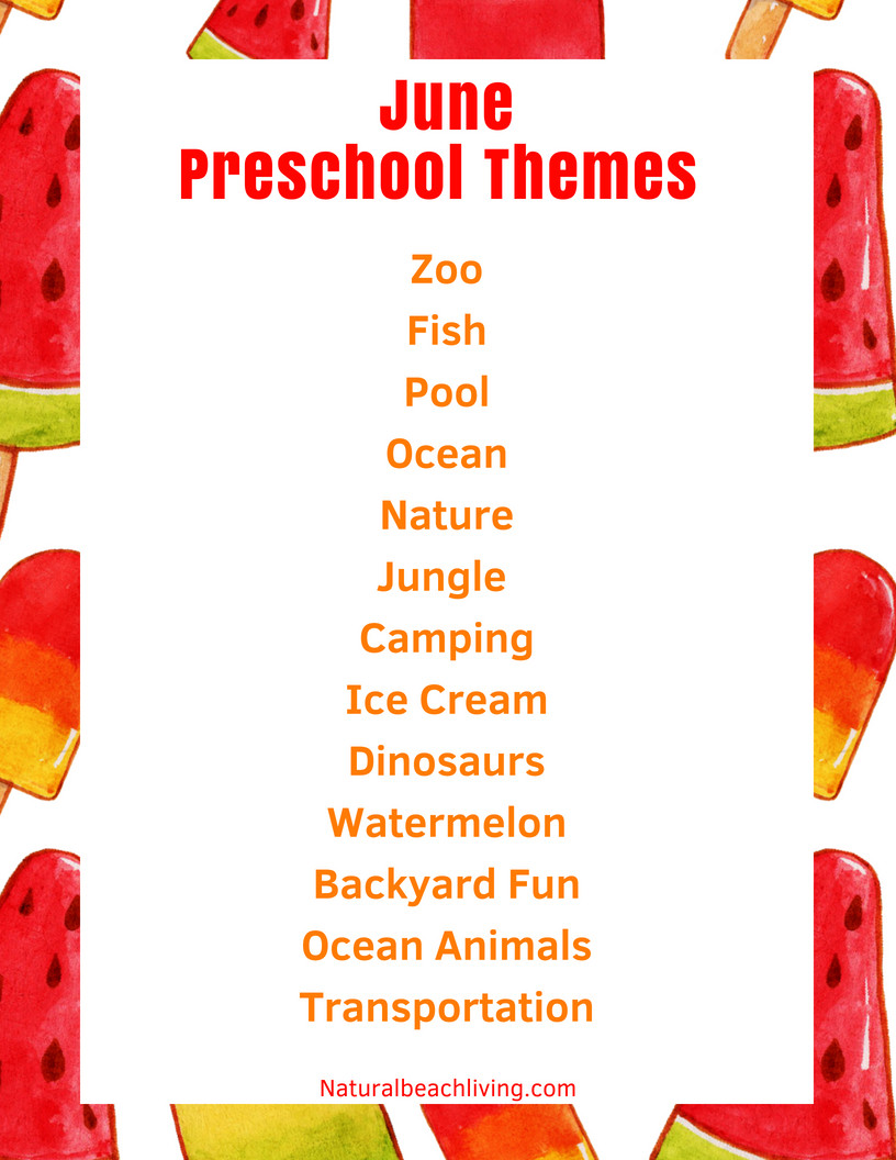 Preschool Lesson Plan themes June Preschool themes with Lesson Plans and Activities